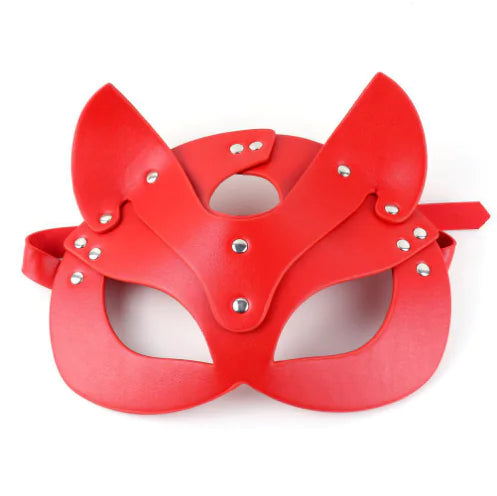 Leather Mask "Cat Intrigue"