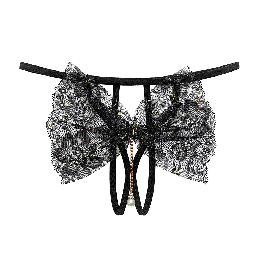"Pure Instinct" Thong - Lace G-String with Straps and Opening