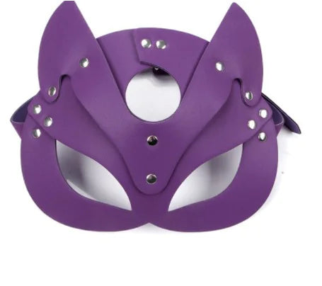 Leather Mask "Cat Intrigue"