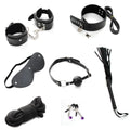 "Fifty Shades Kit" Set - 7-Piece Bondage Collection (Leather and Metal)