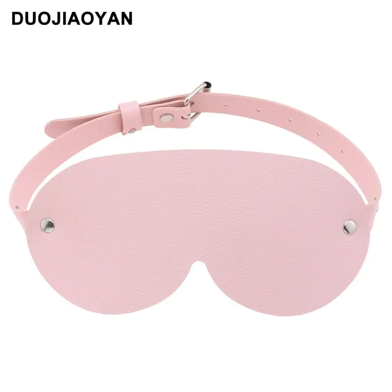 "Shadow Secret" Leather Eye Mask - Sensory Deprivation Mask with Adjustable Buckle