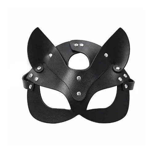 Leather Mask "Cat Intrigue"