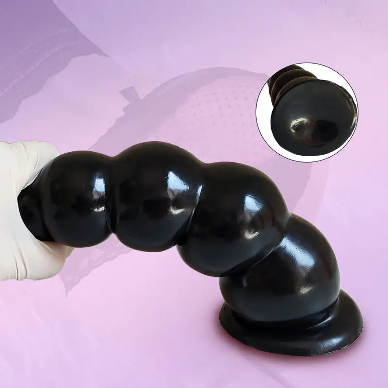 Dildo "Sugarloaf Master" - Plug Anal Gradual con Ventosa y Textura Realista