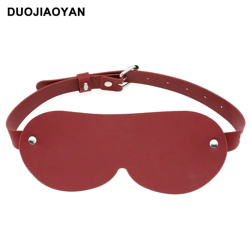 "Shadow Secret" Leather Eye Mask - Sensory Deprivation Mask with Adjustable Buckle