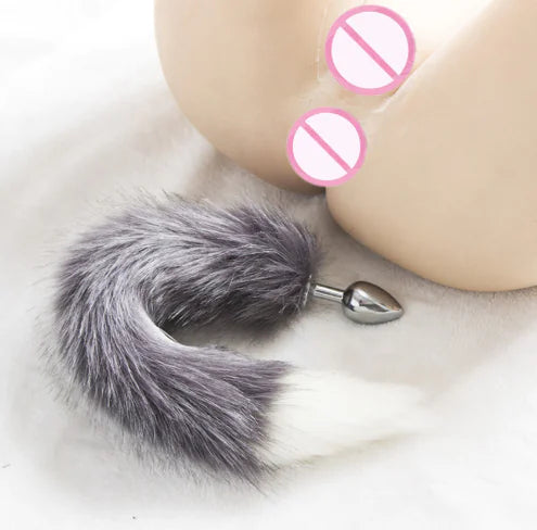 "Wild Fox" Plug - 35cm Fox Tail with Metal Insert
