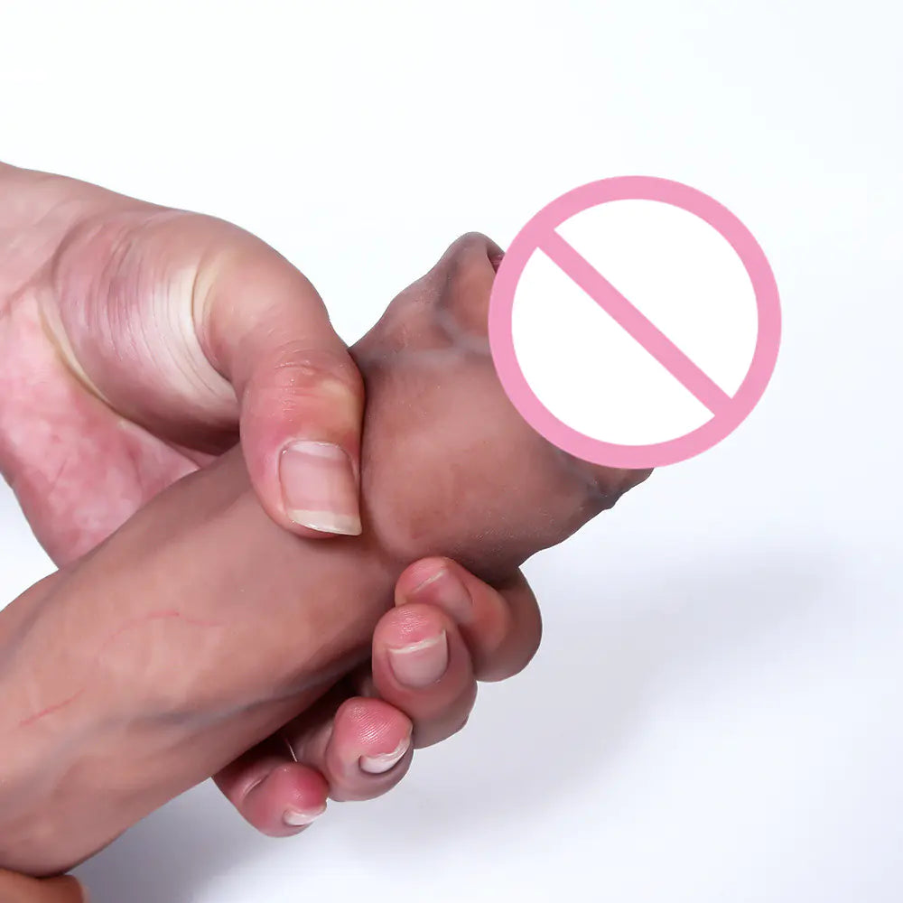 "Real Touch" Dildo - Double Layer Liquid Silicone Dildo with Suction Cup