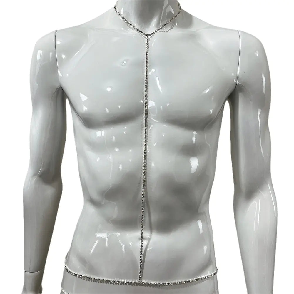 Joya Corporal "Starlight Curves" - Cadena de Cristales para Escote y Cintura