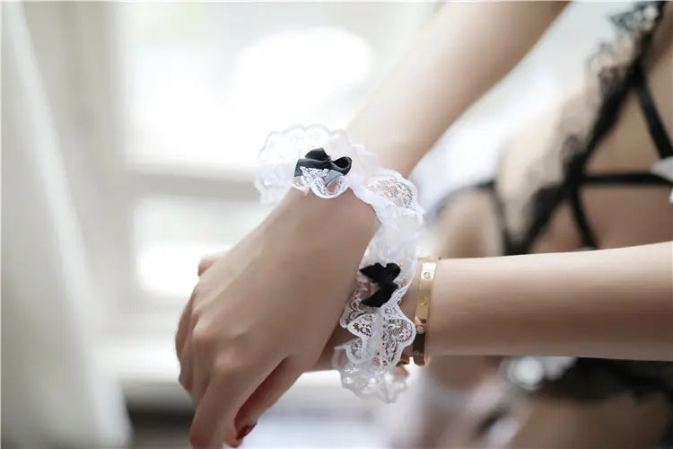 Set "French Fantasy" - Lencería de Maid con Volantes y Encaje