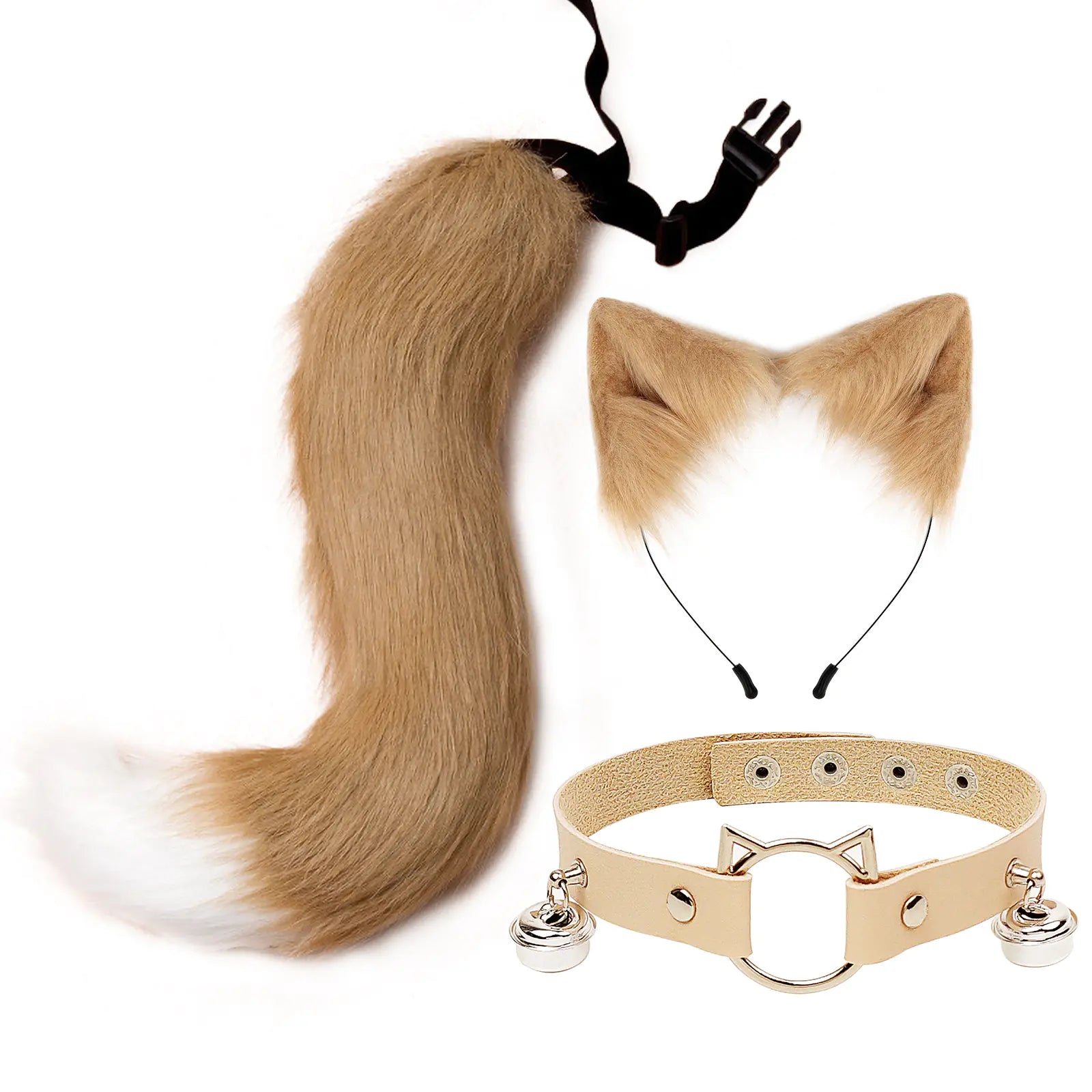 Kit "Wild Spirit" - Set de Cosplay de Zorro (Orejas, Cola y Choker)