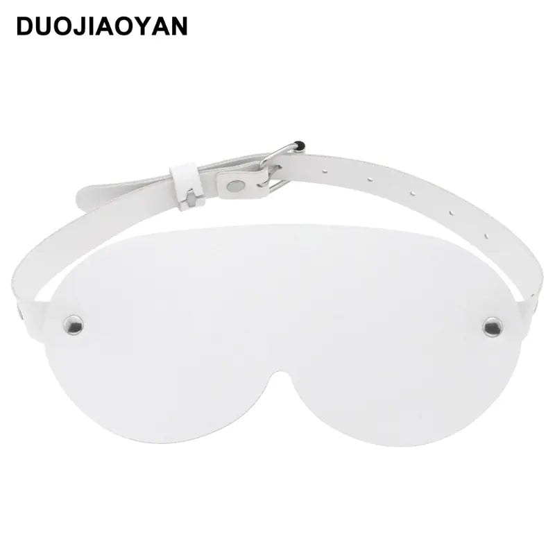 "Shadow Secret" Leather Eye Mask - Sensory Deprivation Mask with Adjustable Buckle