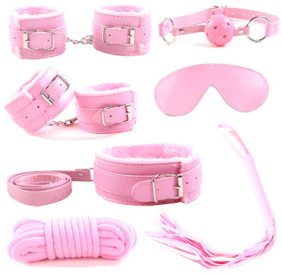 Kit de Bondage de 7 Piezas con Forro de Peluche Suave