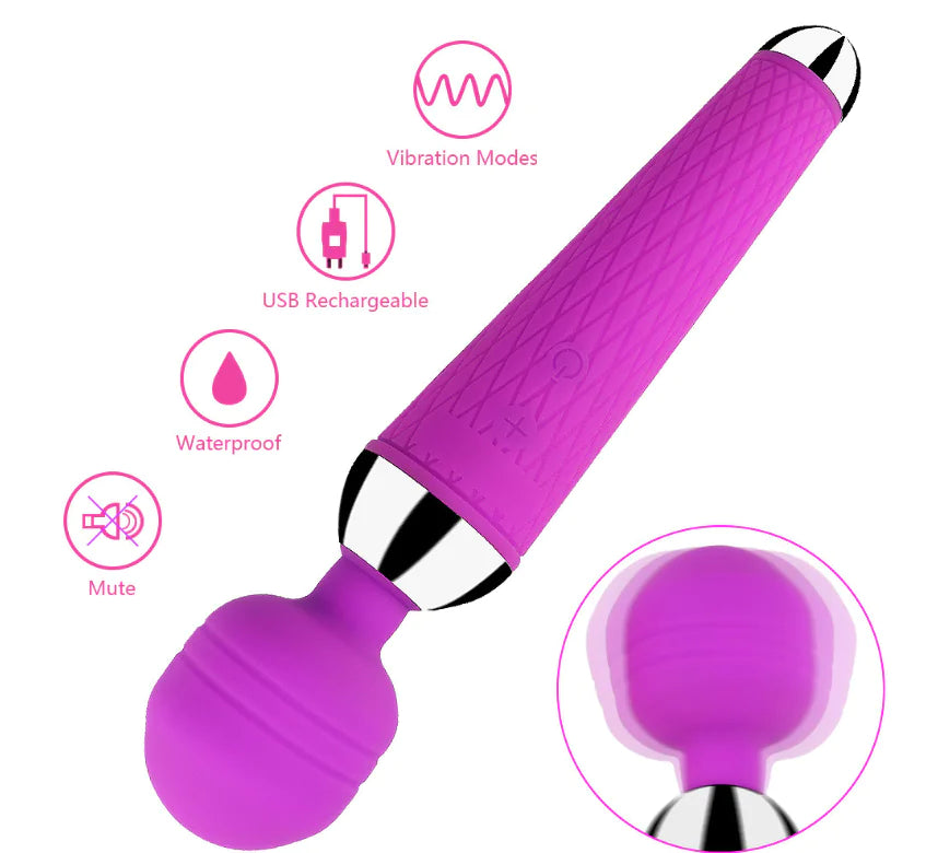 Fantasy AV Stick - Rechargeable Wand Massager with Medical Grade Silicone