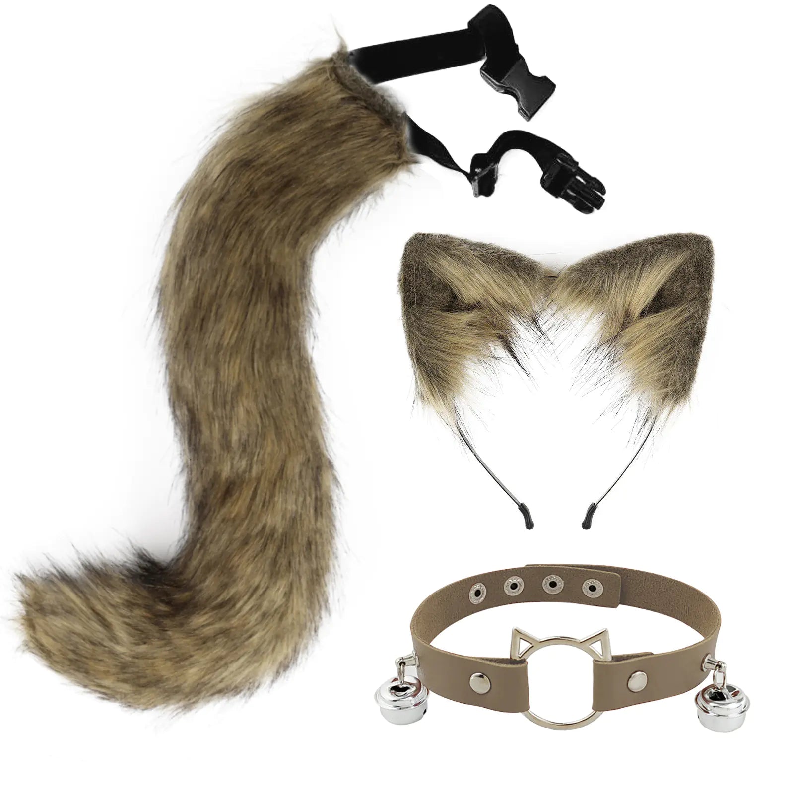 Kit "Wild Spirit" - Set de Cosplay de Zorro (Orejas, Cola y Choker)