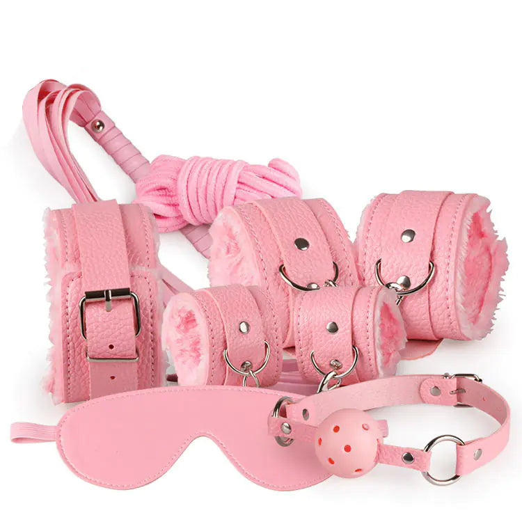 Kit de Bondage de 7 Piezas con Forro de Peluche Suave