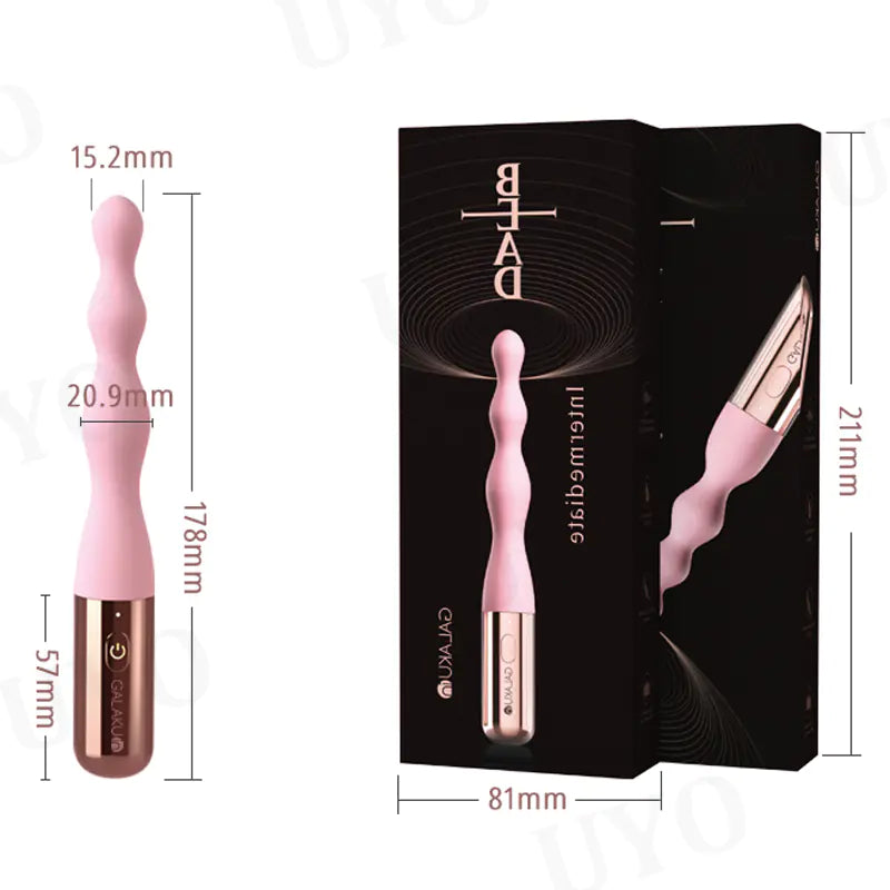 Estimulador "Flower Plug" - Vibrador de Perlas Graduales y Masaje Profundo