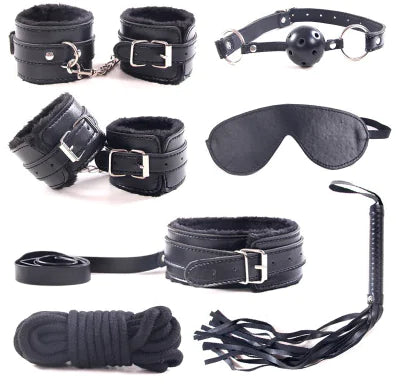 Kit de Bondage de 7 Piezas con Forro de Peluche Suave