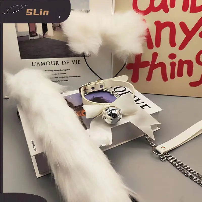 Set 'Fantasía Felina' - Kit de Seducción Kitty con Collar y Cola