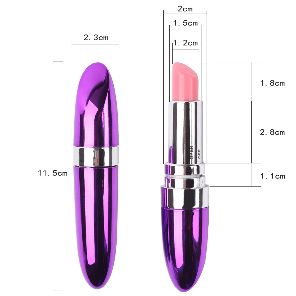 "Secret Kiss" Vibrator - Discreet Clitoral Stimulator in the Shape of a Lipstick