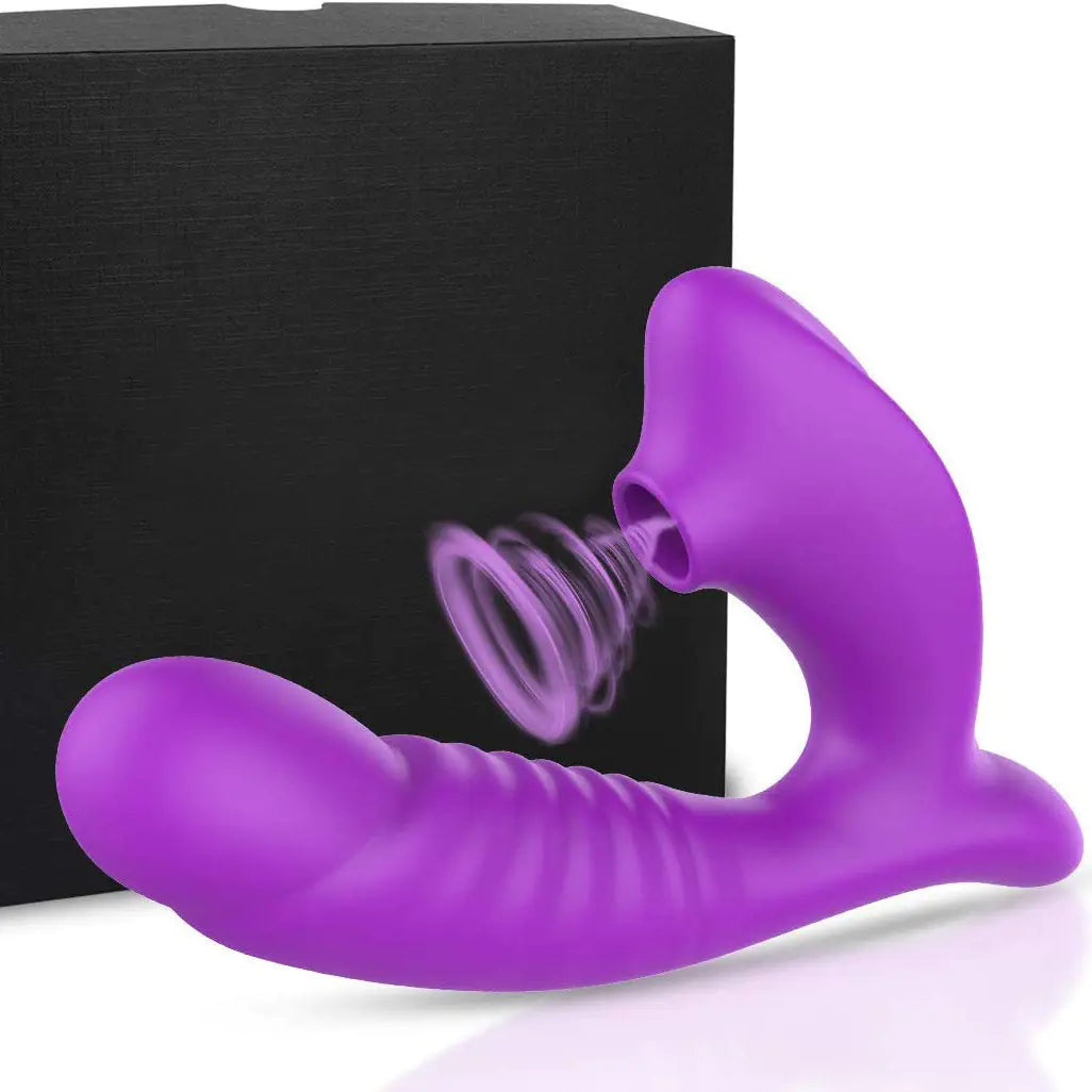 "Arlie Dual Bliss" Vibrator - Clitoral Suction and Textured G-Stimulator