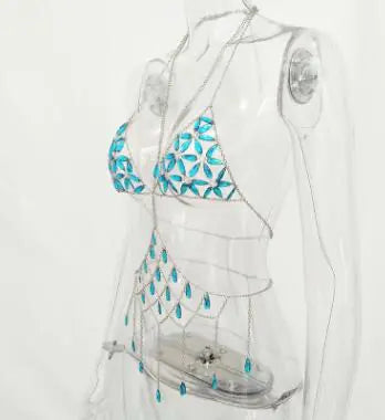 Top Joya "Crystal Mermaid" - Arnés de Cuerpo con Pedrería Geométrica