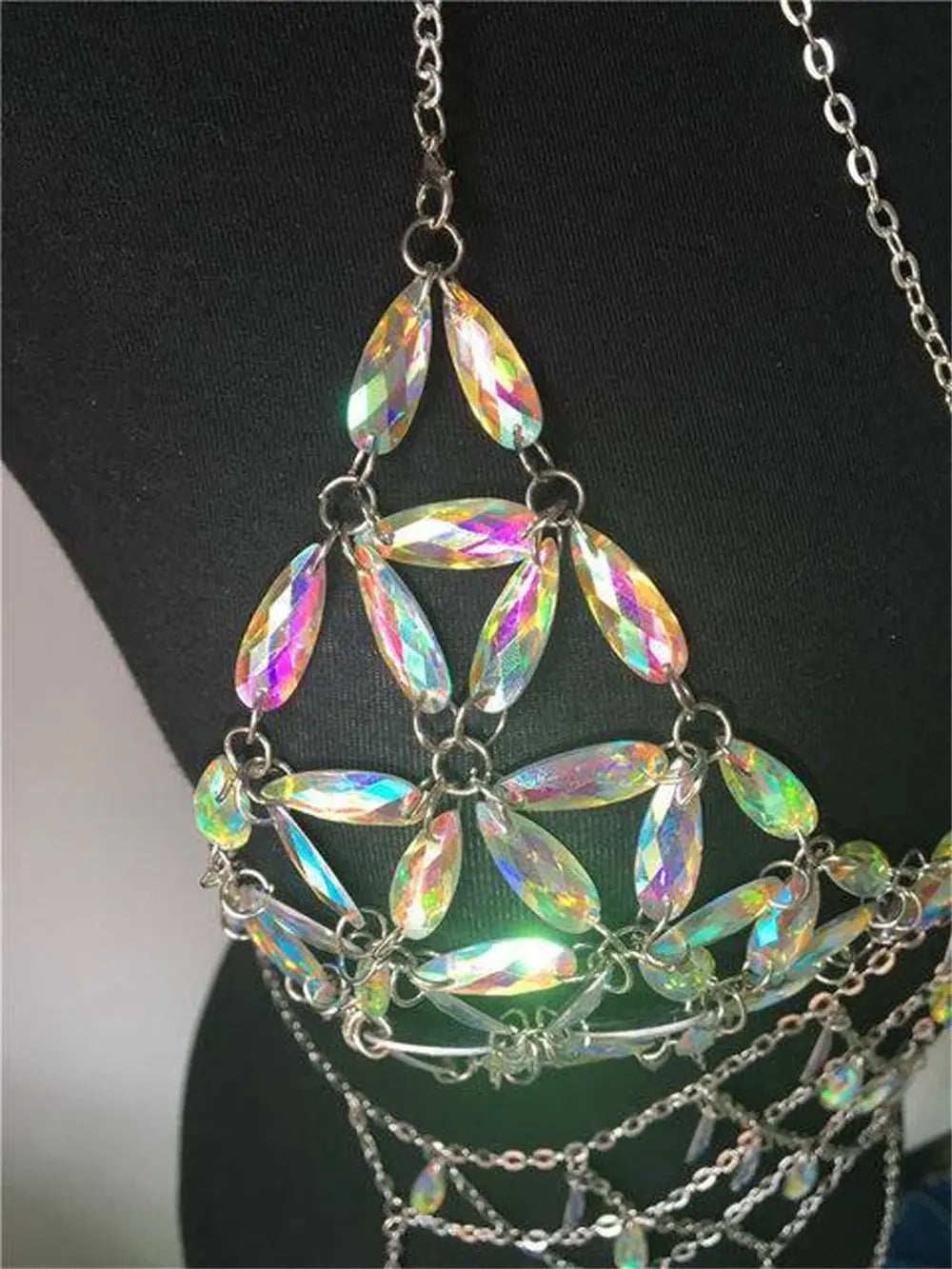 Top Joya "Crystal Mermaid" - Arnés de Cuerpo con Pedrería Geométrica