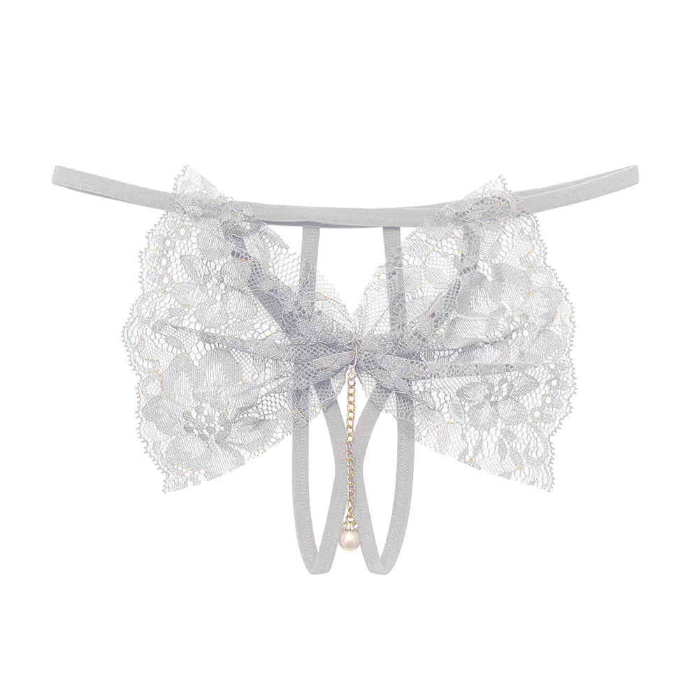 "Pure Instinct" Thong - Lace G-String with Straps and Opening